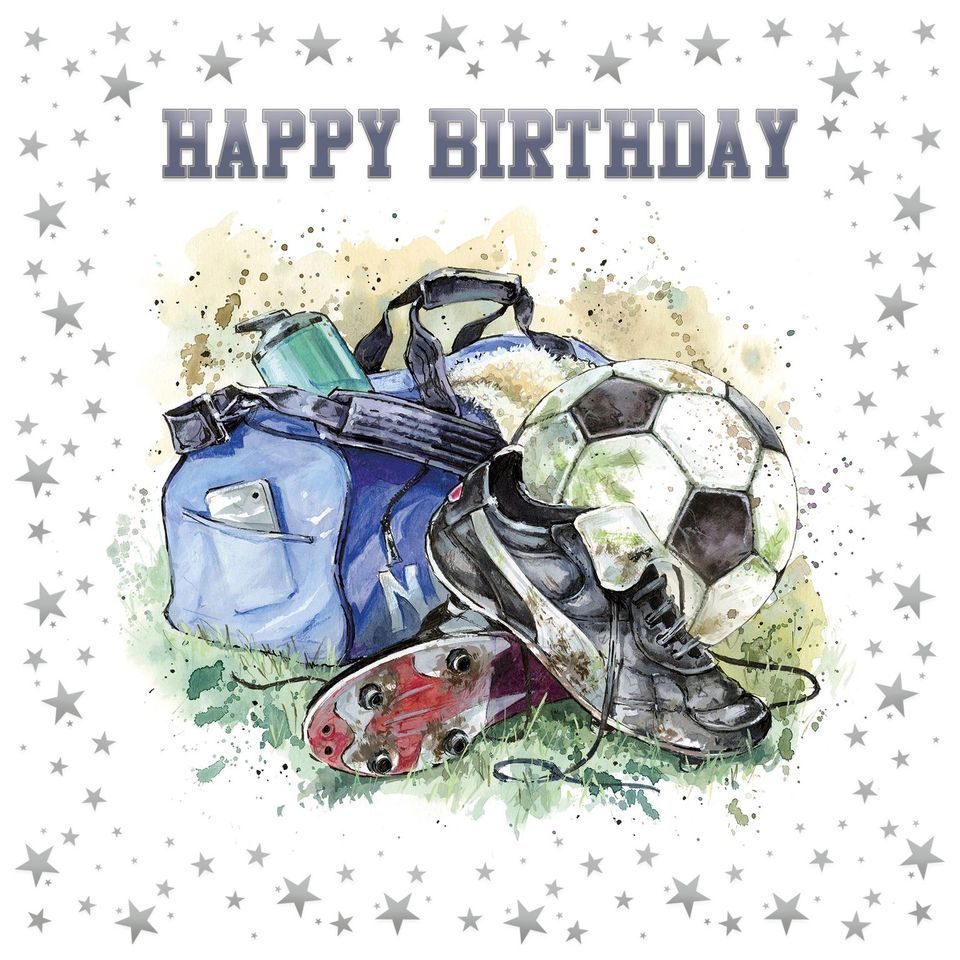 Football Birthday Cards - HAPPY Birthday - BIRTHDAY Cards FOR Him - FOOTBAL