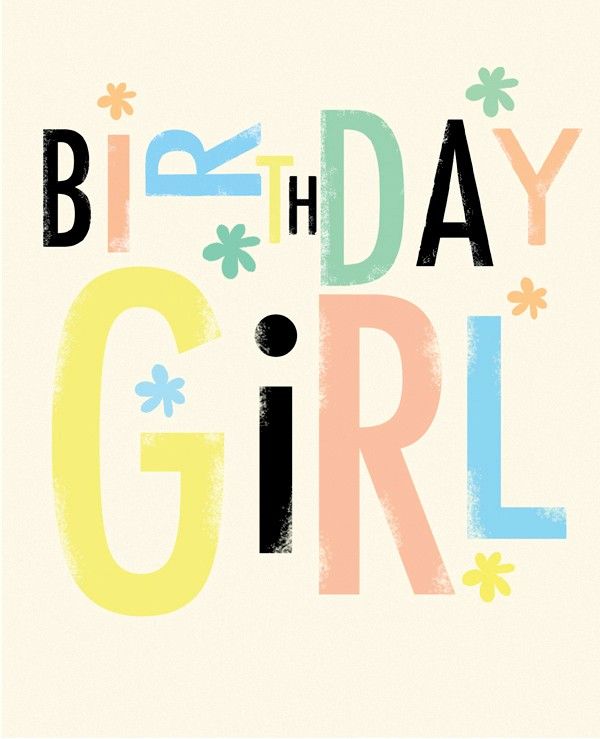 Birthday Girl - BIRTHDAY Cards For HER - Retro STYLE Birthday CARDS - Fun BIRTHDAY Card FOR Friend - DAUGHTER - Niece - COUSIN - Granddaughter - SIS