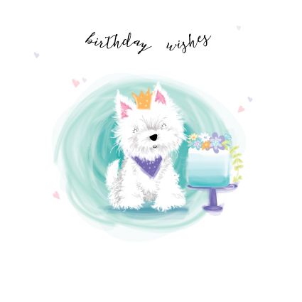 Birthday Cards For Her - BIRTHDAY Wishes - WESTIE Birthday CARDS - Dog BIRTHDAY Cards - DOG Lover BIRTHDAY Cards