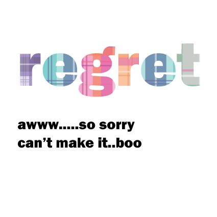 RSVP Regret Cards - AWW SO Sorry Can't MAKE It BOO - WEDDING Regret WEDDING Cards - COLOURFUL Regret CARD - Scottish WEDDING Regret CARDS 