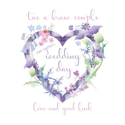 Wedding Cards - TAE A Braw COUPLE - Wedding DAY Cards - SCOTTISH Wedding DA