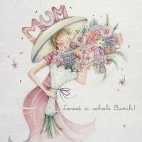 Loving Birthday Card For Mum - LOVED A Whole BUNCH - Floral BIRTHDAY Card For MUM - Mum BIRTHDAY Cards - BIRTHDAY Cards For HER
