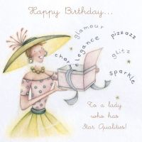 Birthday Card For A Special Lady - TO A Lady Who Has STAR QUALITIES - Birthday CARDS For MUM - Best FRIEND - Gran - NAN - Wife - PARTNER