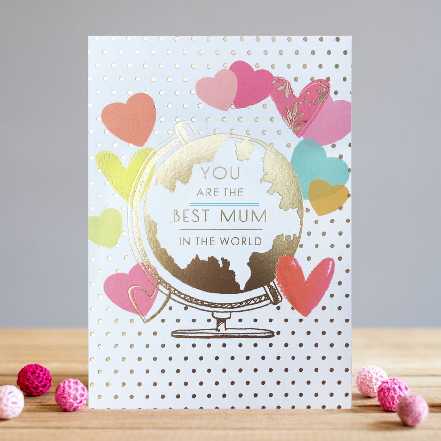 Best Mum Birthday Cards - YOU Are The BEST MUM In The WORLD - Mum BIRTHDAY Cards - PRETTY GOLD Foil BIRTHDAY Card - BIRTHDAY Cards For MUM