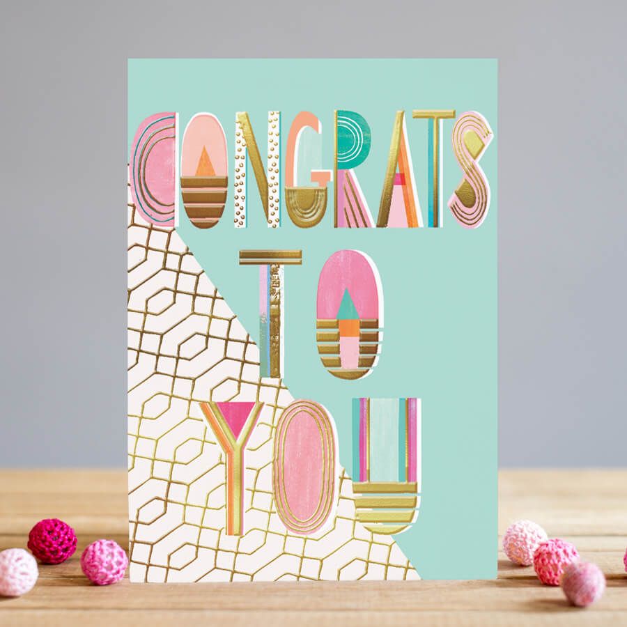 Congrats To You - CONGRATULATIONS Card -  CONGRATULATIONS Card For SUCCESS - Congratulations CARD For NEW Baby - NEW Job - GRADUATION