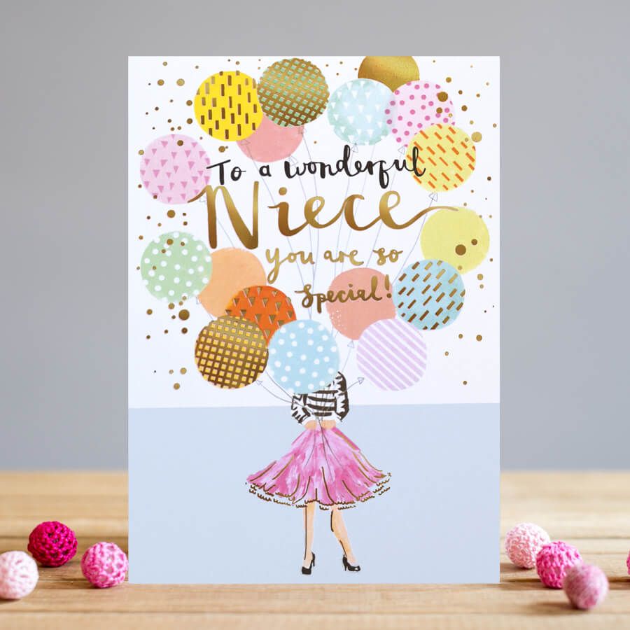 Wonderful Niece Birthday Card - YOU Are So SPECIAL - Niece BIRTHDAY Cards - BIRTHDAY Balloons BIRTHDAY Card - BIRTHDAY Card For NIECE - BIRTHDAY Cards