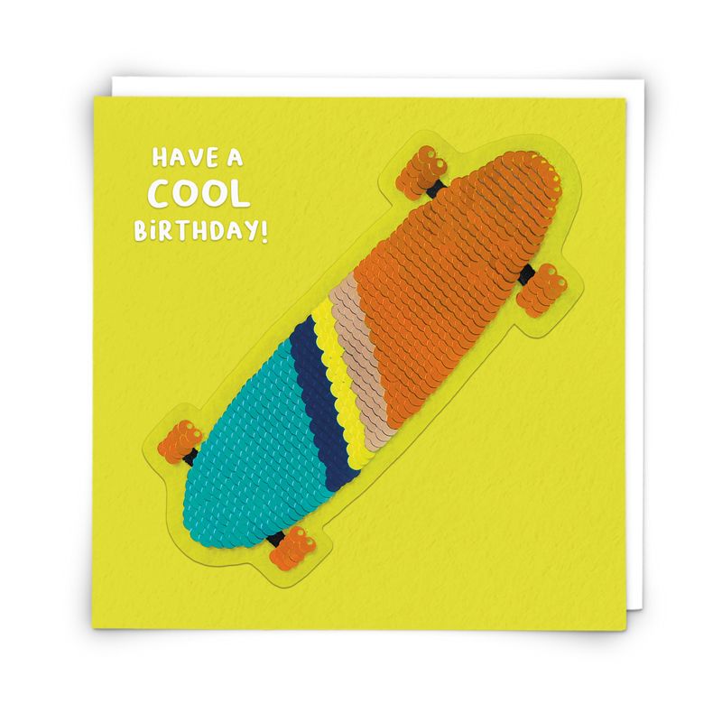 Skateboard Card - HAVE A Cool BIRTHDAY - Skateboard BIRTHDAY Cards - Revers
