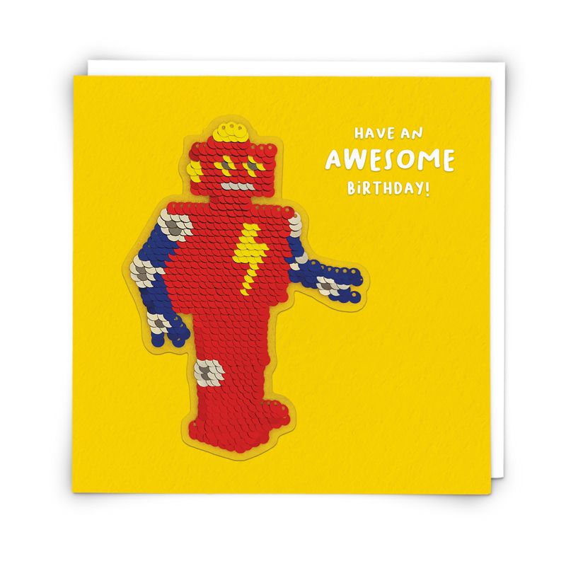 Robot Birthday Cards - HAVE An AWESOME Birthday - Unique ROBOT Birthday CAR