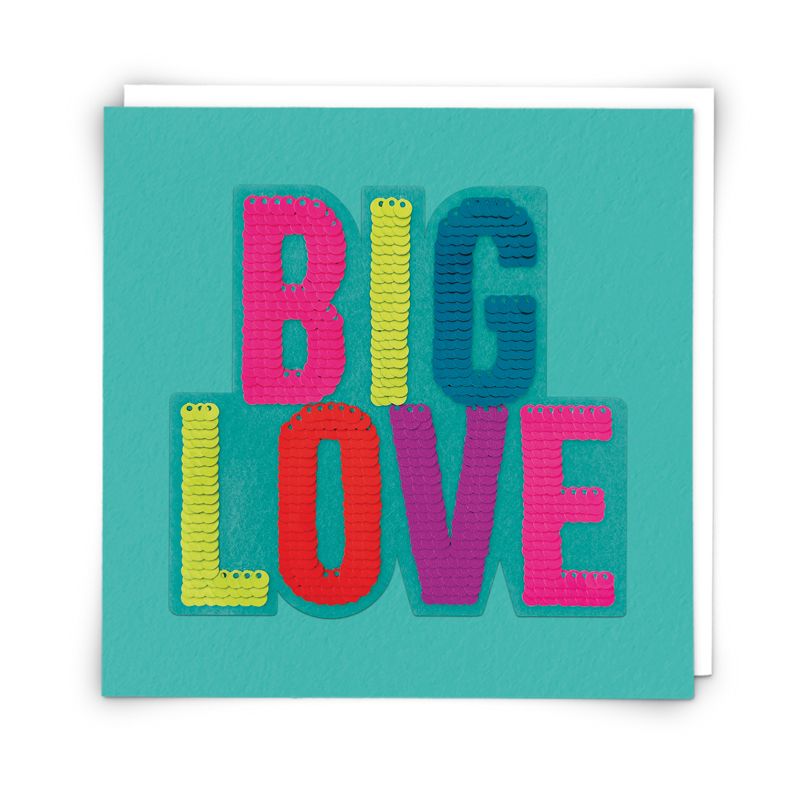 Big Love Birthday Cards - BIG LOVE - Birthday CARDS For HER - SEQUIN Birthdays Cards - FUN Birthday CARDS - Birthday CARDS Online