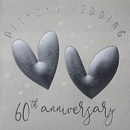 60th Anniversary Cards - DIAMOND Wedding 60th ANNIVERSARY - Diamond WEDDING