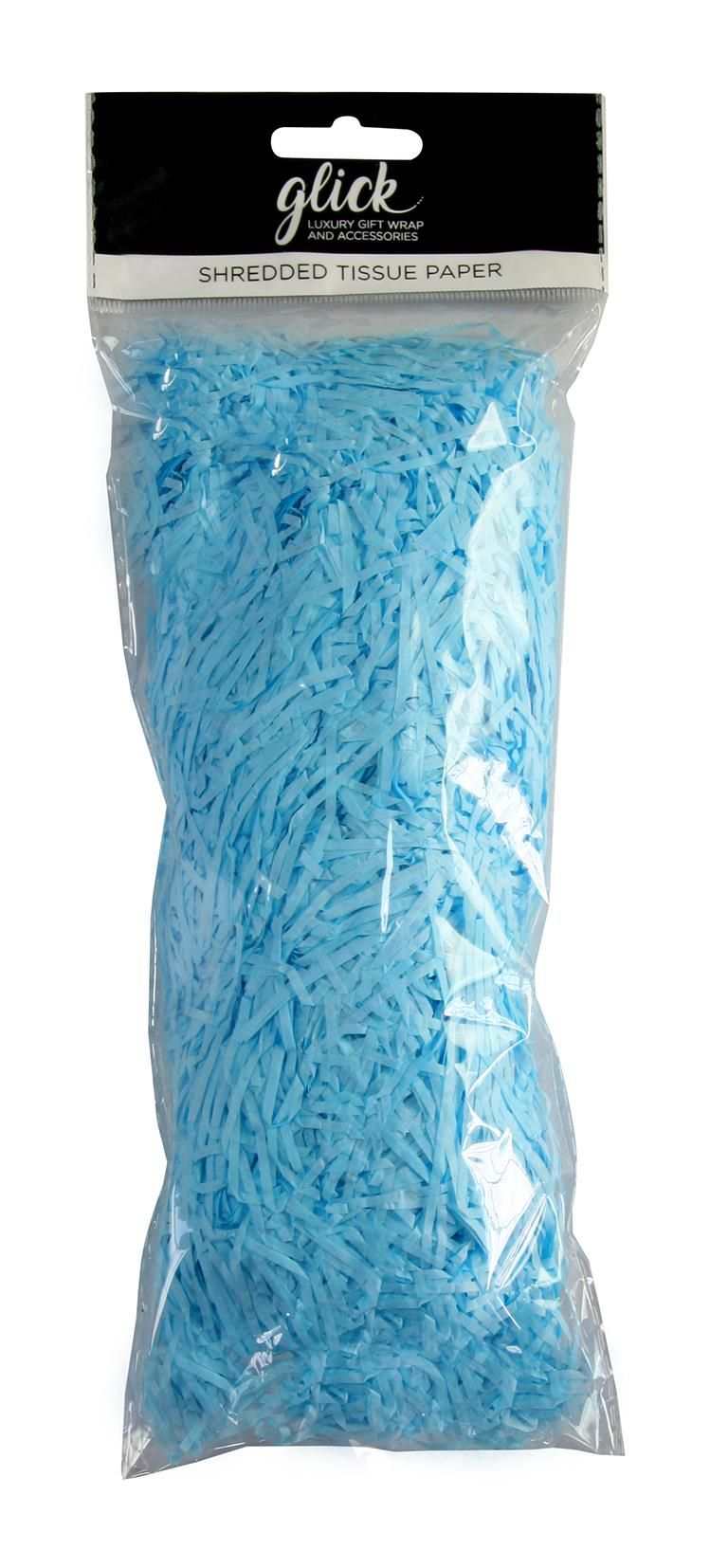 Shredded Tissue Paper - LIGHT Blue - 30G - TISSUE Paper - WRAP Accessories 