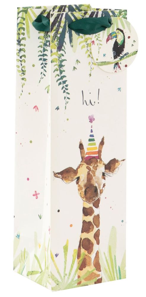 Adorable Giraffe Bottle Bag - WINE & Bottle GIFT Bags - BOTTLE Gift BAGS - Gift BAG - Gift WINE Bag - Bottle BAGS & Wine GIFT Bags 