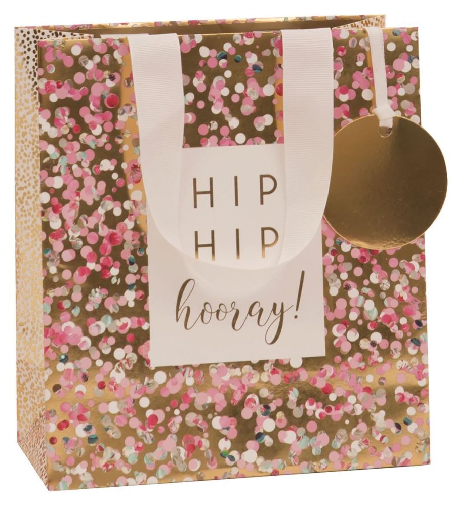 Hip Hip Hooray Gift Bag - MEDIUM Portrait GIFT Bag - Pretty Gift BAG - GIFT