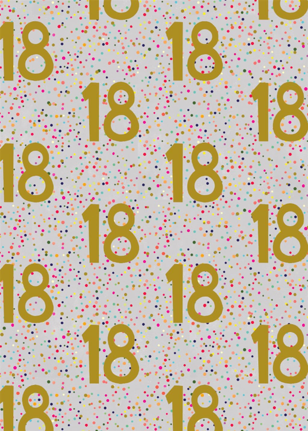 18th Birthday Wrapping Paper - 2 SHEETS Of LUXURY Gift WRAP - RECYCLABLE Wr
