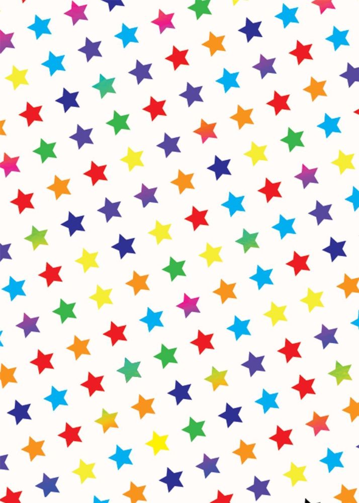 Rainbow Stars Wrapping Paper - 2 SHEETS Of LUXURY Gift WRAP - RECYCLABLE Wrapping Paper - Flat WRAP -  WRAPPING Paper SHEETS - BIRTHDAY Gift WRAP