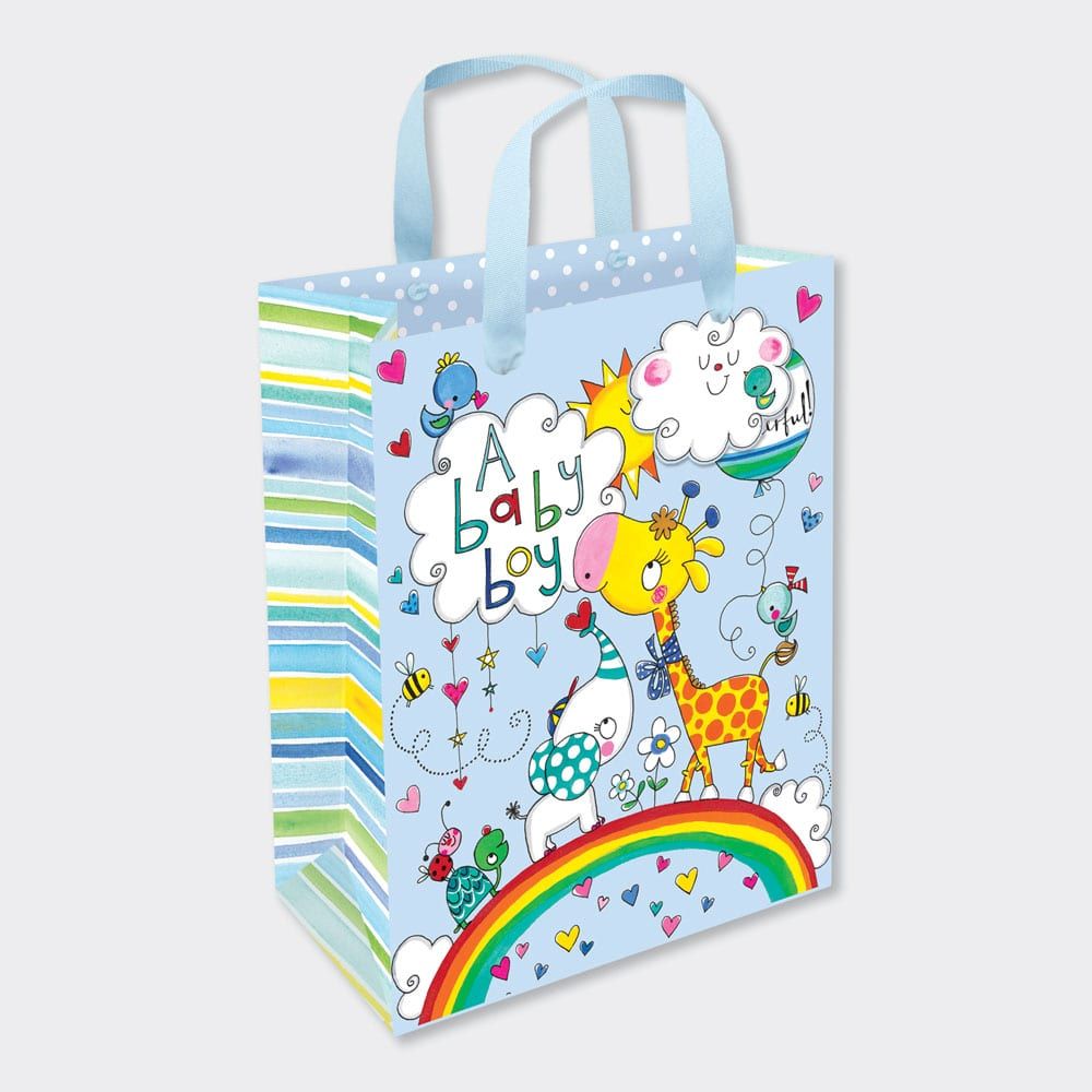 New Baby Boy Gift Bag - MEDIUM PORTRAIT Gift Bags - GIFT BAGS ‐ BABY Shower