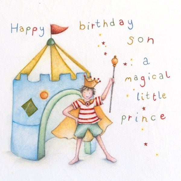 Happy Birthday Son Cards - A MAGICAL Little PRINCE - Children's Birthday Ca