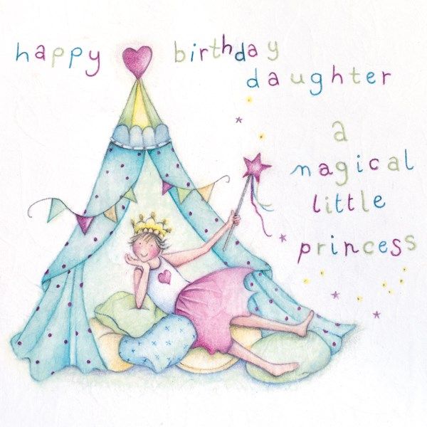Happy Birthday Daughter Cards - A MAGICAL Little PRINCESS- Children's BIRTH