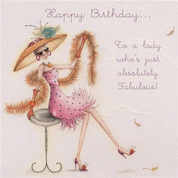 Best Friend Birthday Cards - To A Lady WHO'S Just ABSOLUTELY Fabulous - BIR