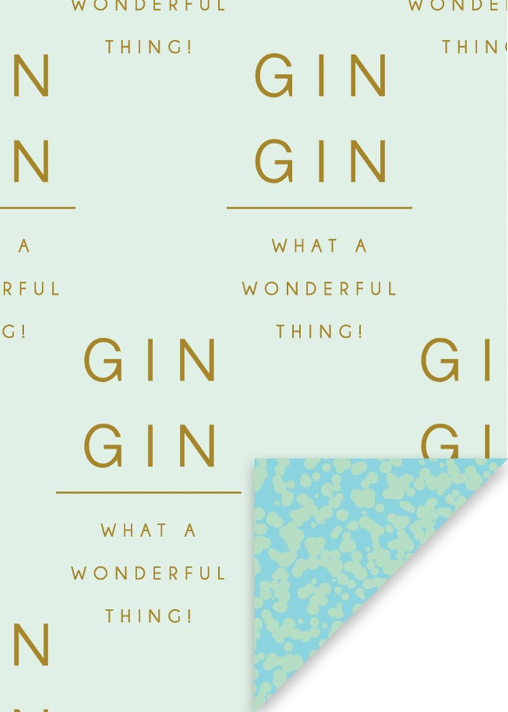 Gin Wrapping Paper - 2 SHEETS Of LUXURY Gift WRAP - RECYCLABLE Wrapping Pap