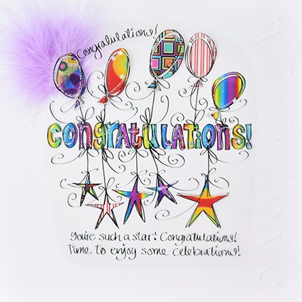 You're Such A Star - CONGRATULATIONS Cards - LUXURY Embellished Boxed CONGR