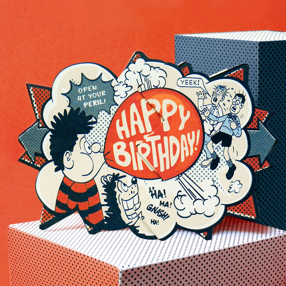 Denis The Menace Birthday Card - HAPPY BIRTHDAY - Dennis The MENACE Beano C
