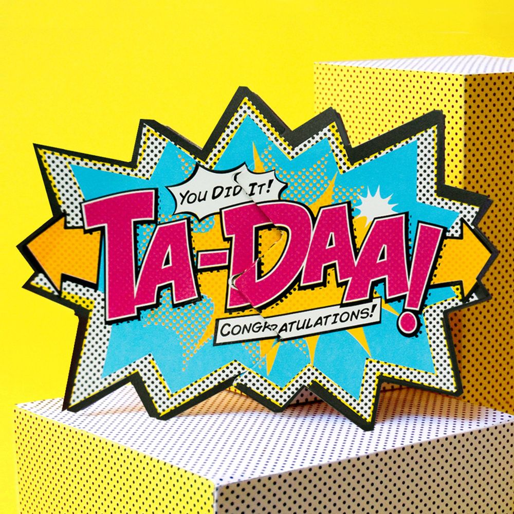 You Did It Ta-Daa - CONGRATULATIONS Greeting CARD - COMIC Book CONGRATULATI