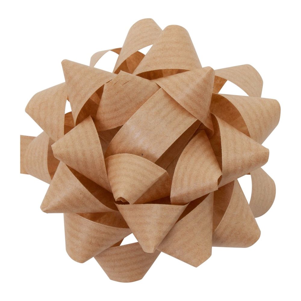 Eco Friendly Paper Gift Bows - BROWN - PACK Of 3 - RECYCLABLE Gift BOWS - G