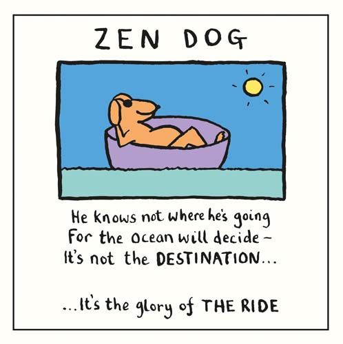 Zen Greeting Card - IT'S The GLORY Of The RIDE - FUNNY Meditation CARD - Bl