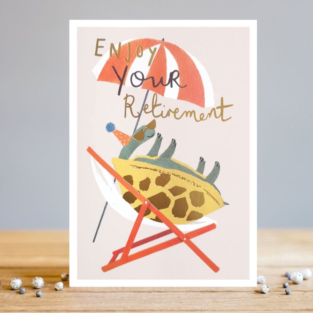 Funny Tortoise Retirement Greeting Card - ENJOY Your RETIREMENT - Retirement CARDS - Cute RETIREMENT Card