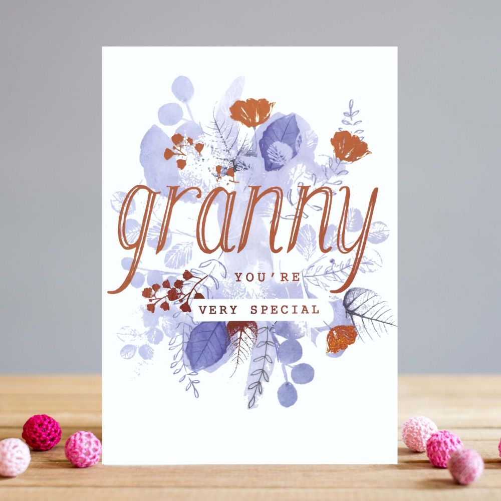Special Granny Birthday Card - GRANNY You're VERY SPECIAL - Birthday CARDS For GRANNY - Beautiful FLORAL Birthday CARD For GRANNY - Gran BIRTHDAY Card
