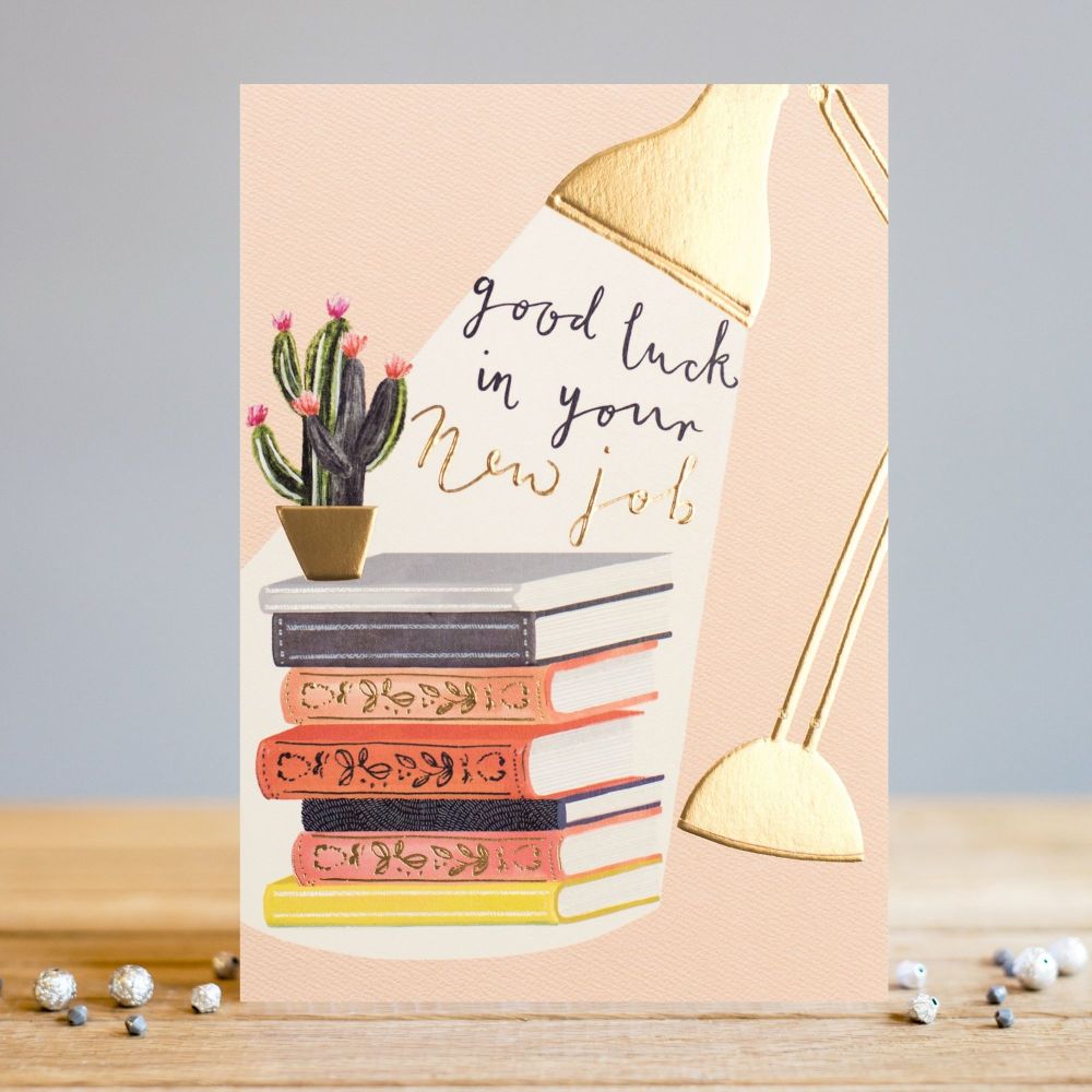 Good Luck In Your New Job - Gorgeous NEW Job CARD For HER - Job PROMOTION Greeting CARDS - Good LUCK Cards