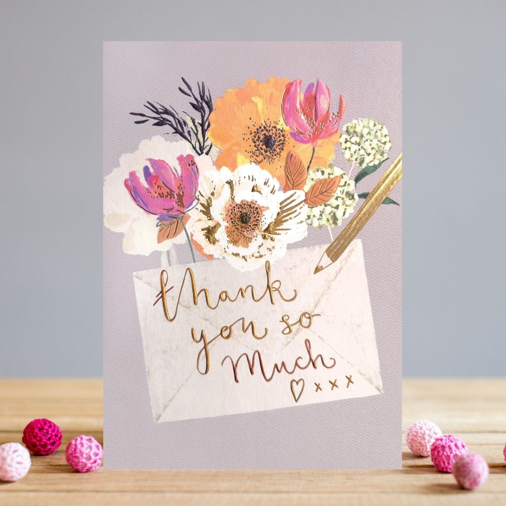 Thank You So Much - THANK You CARDS - PRETTY Floral THANK You CARD - Thank 