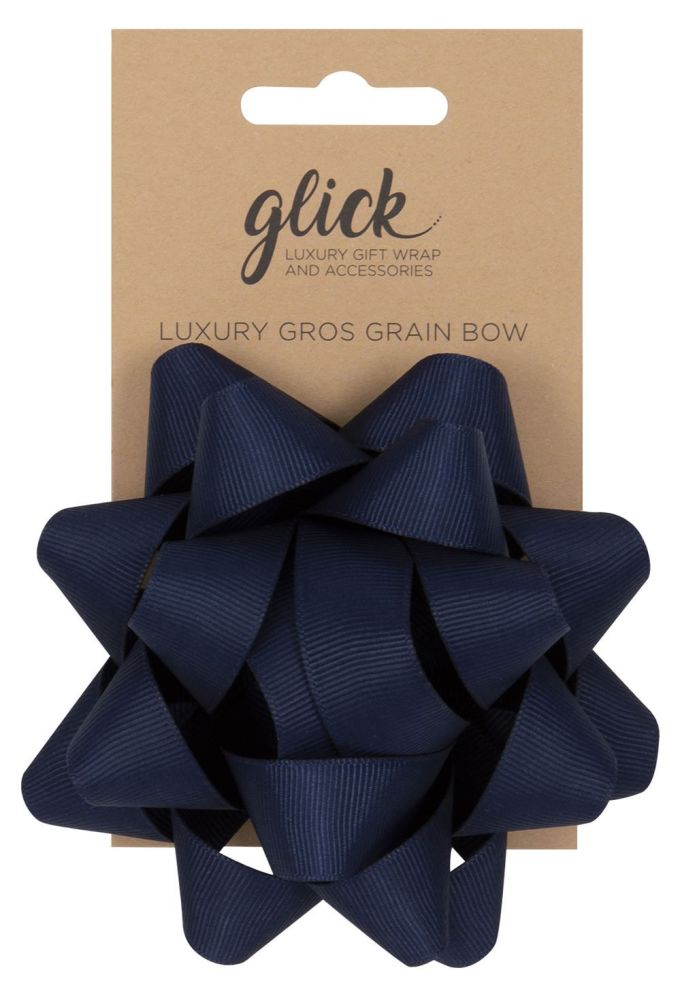 Confetti Bows - NAVY - 12CM Grosgrain CONFETTI BOWS - Luxury GIFT Bow - GIFT Wrap BOW - Large GIFT Bow - NAVY BLUE Luxury GROSGRAIN Bow