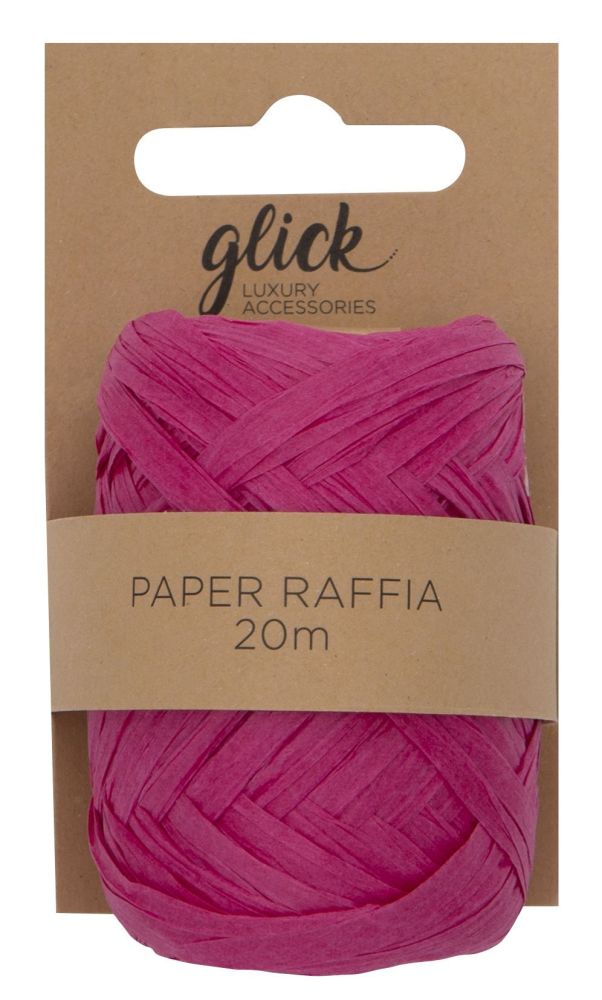 Paper Raffia Ribbon – HOT Pink 20M - RECYCLABLE & Biodegradable - GIFT Ribbons & ACCESSORIES – Paper RAFFIA & Twine 