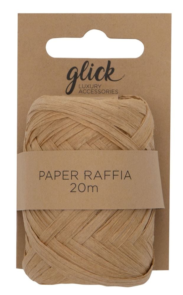 Paper Raffia Ribbon – KRAFT 20M - RECYCLABLE & Biodegradable - GIFT Ribbons & ACCESSORIES – Paper RAFFIA & Twine - BOHO Wedding DECOR