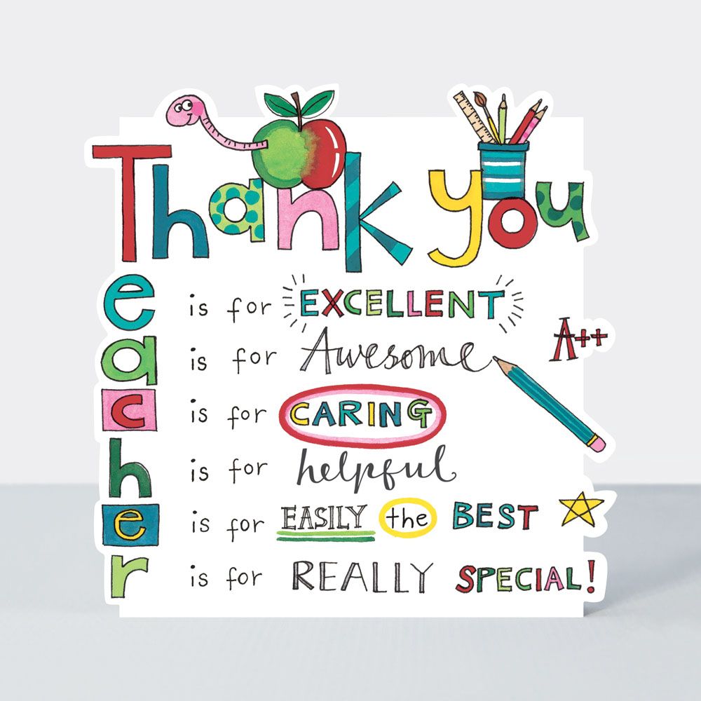 R Is For Really Special - Thank You Teacher Cards - THANK You TEACHER - THA