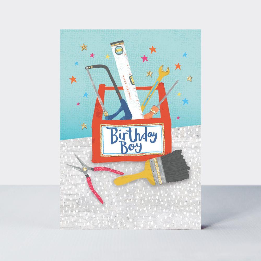 Birthday Boy - BIRTHDAY Cards For HIM - HANDYMAN Birthday CARDS - Toolbox BIRTHDAY Cards - BIRTHDAY Card FOR Friend - SON - Husband 