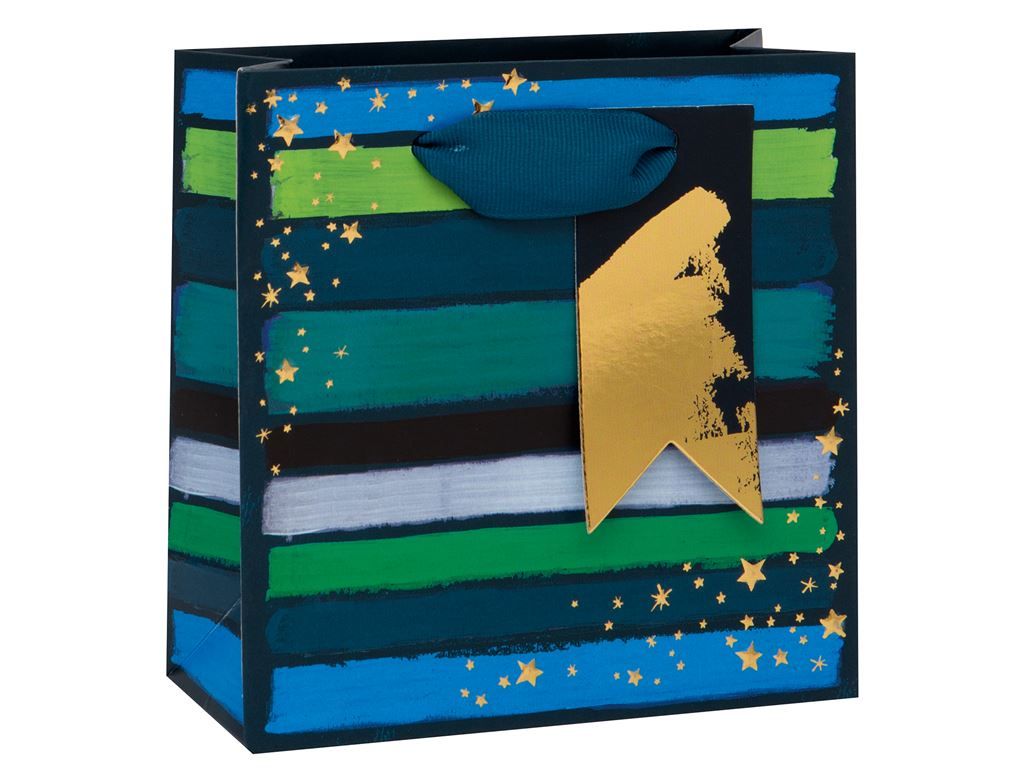 Painterly Blue Gift Bag - Small CELEBRATORY Gift BAG - GIFT Bags - PREMIUM 