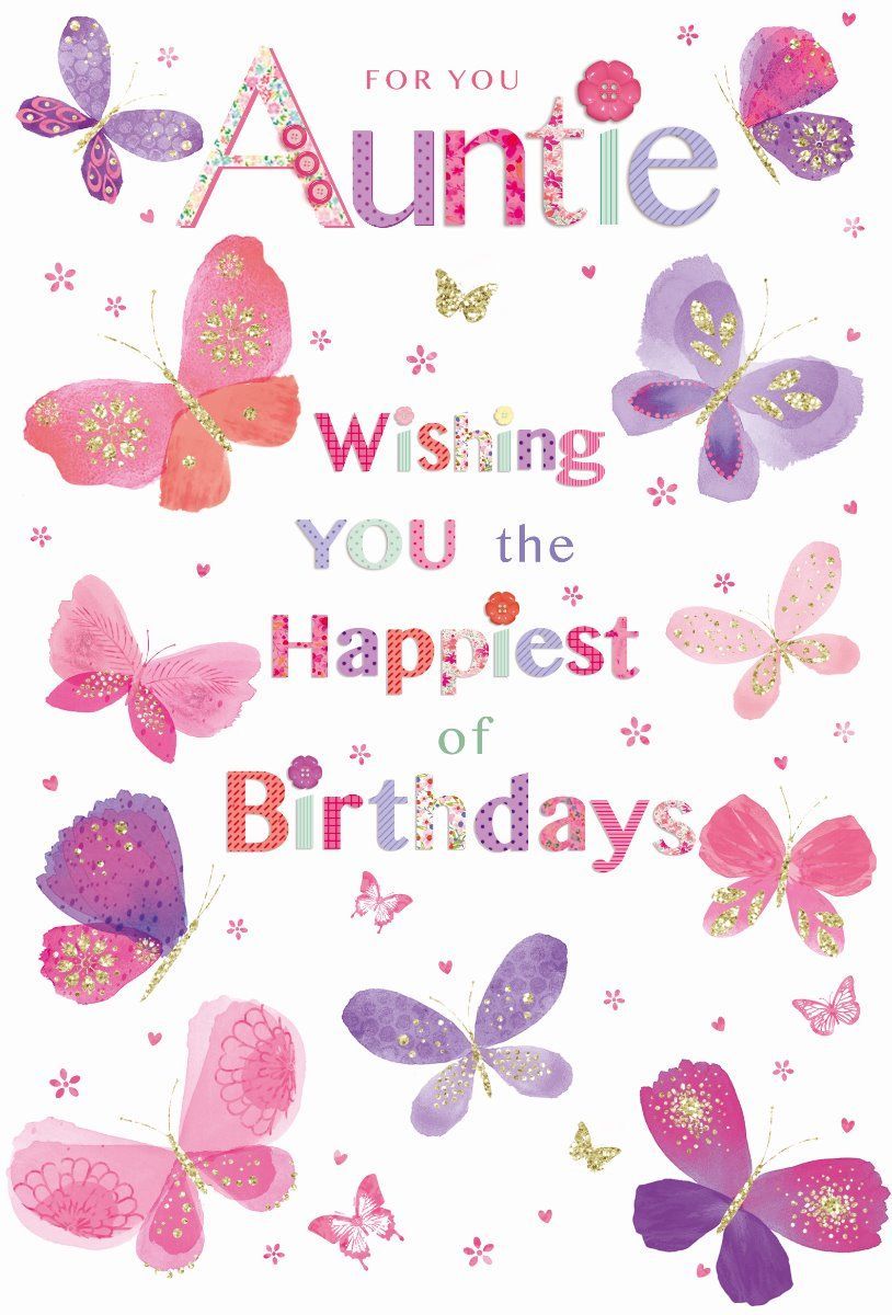 Wishing You The Happiest Of Birthdays - AUNTIE Birthday CARDS - PRETTY Butt