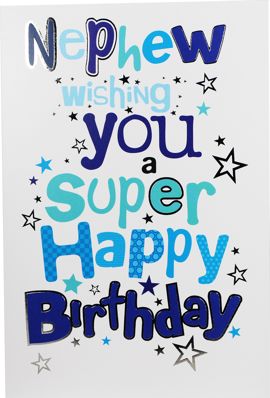 Nephew Birthday Cards - WISHING You A Super HAPPY Birthday - BIRTHDAY Cards