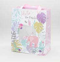 Large Baby Girl Gift Bags - HELLO New BABY Girl - Pretty Baby GIRL GIFT Bags - LARGE PORTRAIT GIFT Bags - Recyclable GIFT Bags - BABY SHOWER Gift BAGS