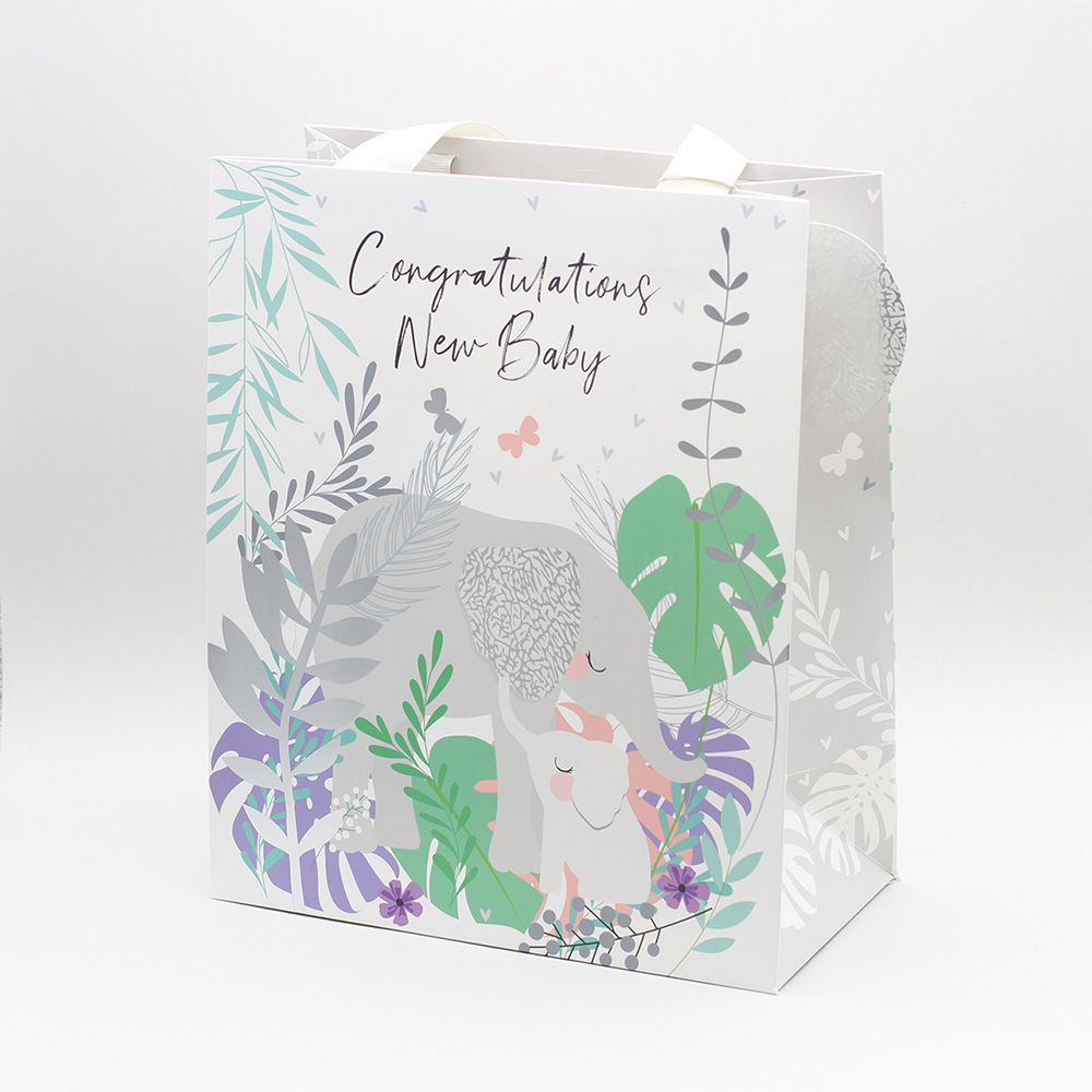 Large New Baby Gift Bags - CONGRATULATIONS New BABY - CONGRATULATIONS GIFT Bags - LARGE PORTRAIT GIFT Bags - Recyclable Bags - BABY SHOWER Gift BAGS