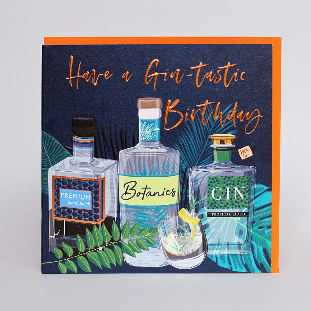 Have A Gin-tastic Birthday - GIN Birthday Cards - GIN Birthday WISHES - Gin