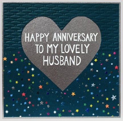 Happy Anniversary To My Lovely Husband - WEDDING Anniversary CARD - Anniver