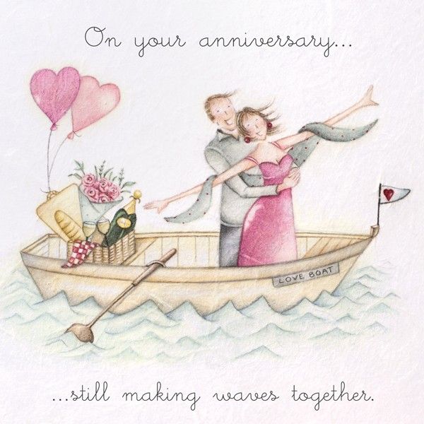 Still Making Waves Together - FUN Anniversary CARDS For COUPLE - Anniversar