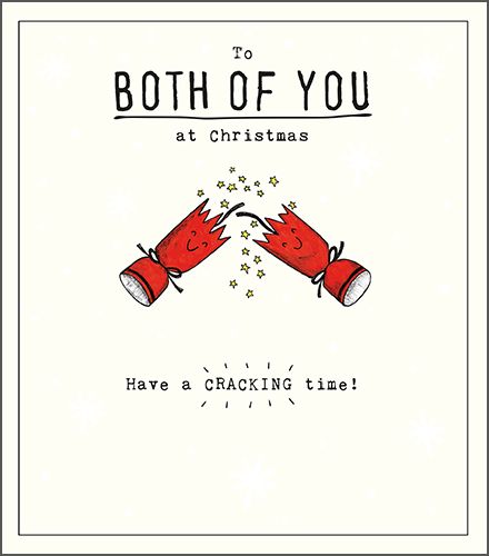 Have A Cracking Time - FUN Christmas CARD For COUPLES - To BOTH Of You AT CHRISTMAS - FUNNY Christmas CRACKER Greeting CARD - Xmas CARDS For COUPLE
