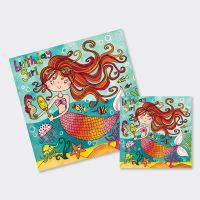 Mermaid Birthday Card - Mermaid JIGSAW CARD - Birthday GIRL - PRETTY Mermaid Birthday CARD For DAUGHTER - Niece - GRANDDAUGHTER