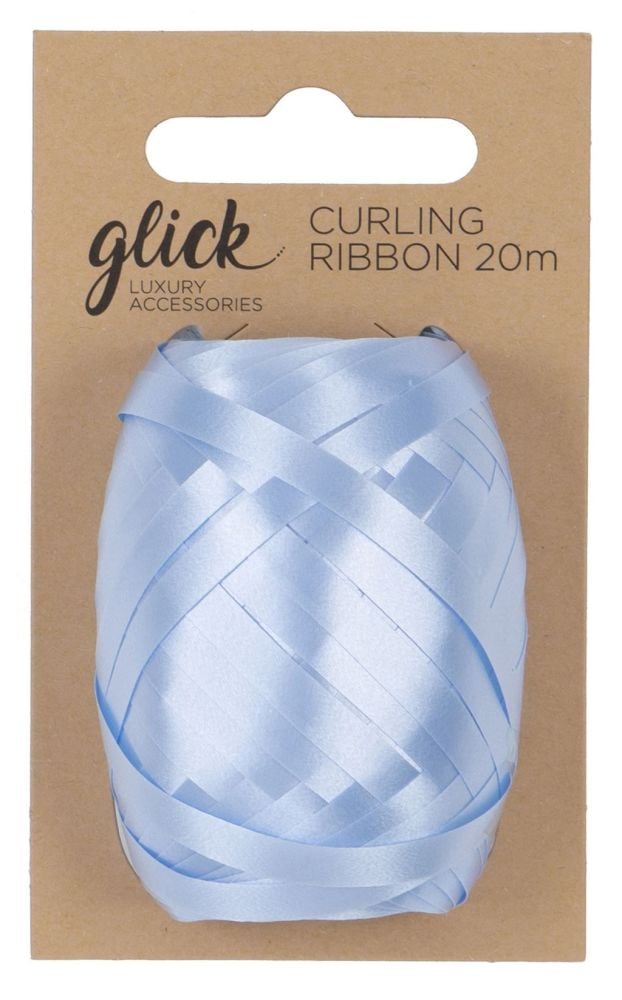Curling Ribbon Baby Blue - 5mm x 20m - PACK Of 2 - LUXURY Curling RIBBON - GLOSSY Curling RIBBON - Gift WRAP Accessories