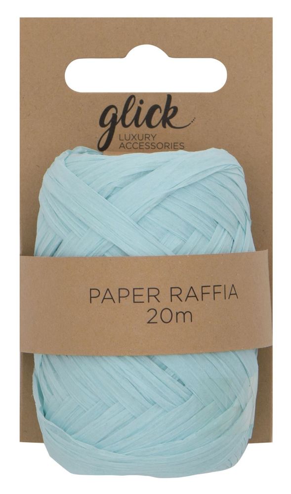 Paper Raffia Ribbon – BABY Blue 20M - RECYCLABLE & Biodegradable - GIFT Ribbons & ACCESSORIES – Paper RAFFIA & Twine